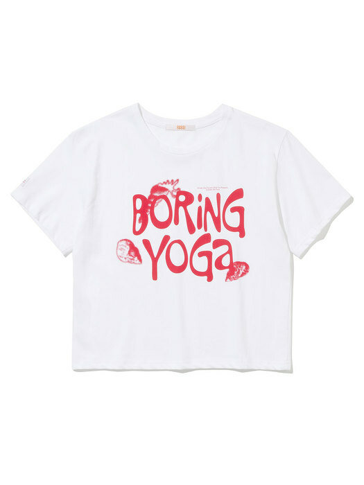 BORiNG YOGa Crop T-shirt [WHITE]