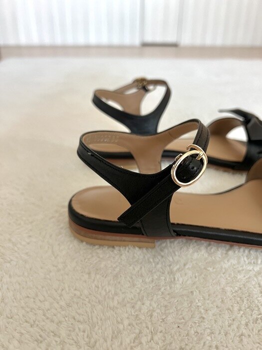 Blair Ribbon Sandals - Black