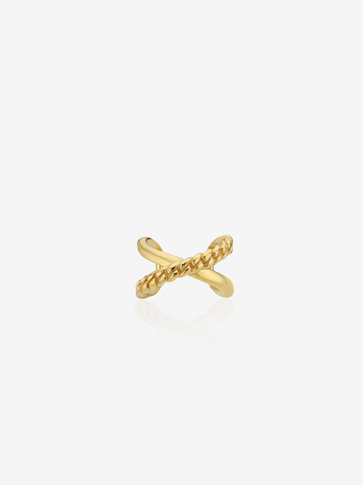 X Knot Chain Ear cuff _ gold