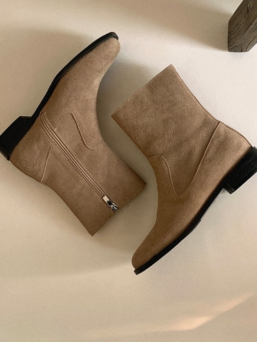 ANDY Square ankle boots - 2colors 2.5cm 스퀘어 앵클부츠