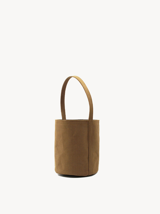 canvas bucket bag (camel M)