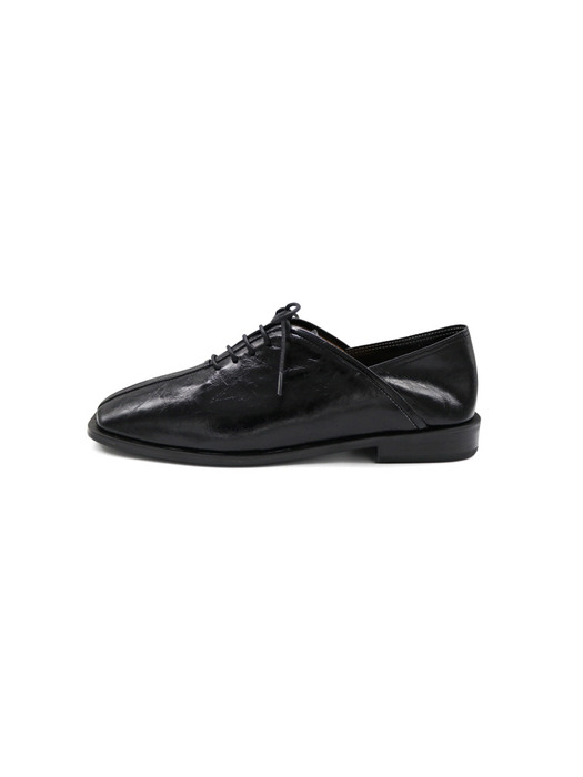 T106 tie loafer crack black 2-way (2cm)