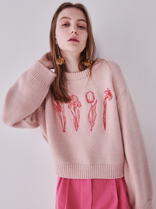 CENTAUR FOUR BEAUTY WOOL KNIT PULLOVER_PINK