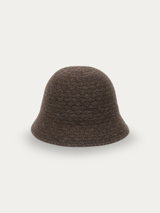 Knitted Bucket Hat_Brown