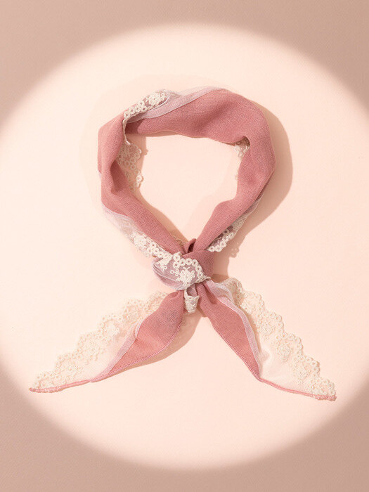 RECLOW LACE 여름 린넨스카프 PINK