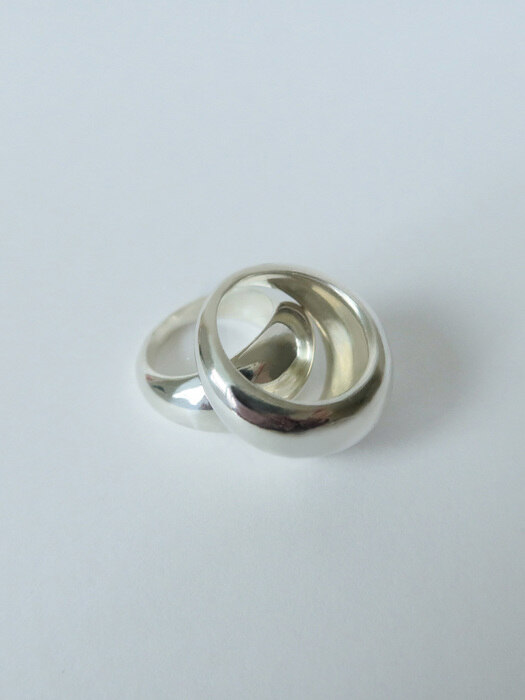 LAYER RING No.5 (Silver / 10mm dome)