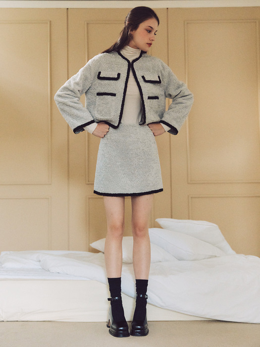 Boucle Tweed Jacket + Skirt SET