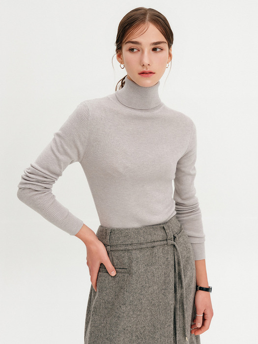 벨 터틀넥 울 니트 탑 / BELL TURTLENECK WOOL KNIT TOP_6colors