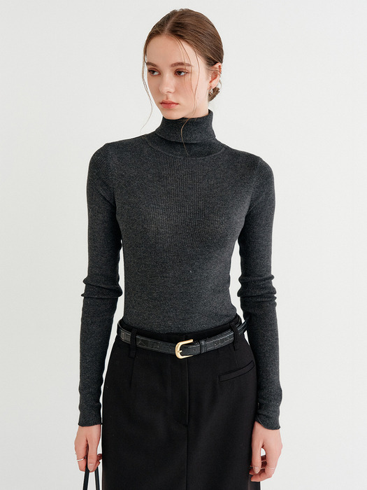 벨 터틀넥 울 니트 탑 / BELL TURTLENECK WOOL KNIT TOP_6colors