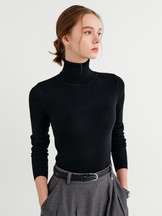 벨 터틀넥 울 니트 탑 / BELL TURTLENECK WOOL KNIT TOP_6colors