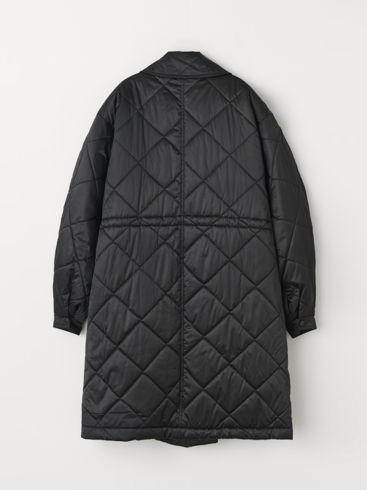 VOLUME SLEEVE QUILTING COAT_STRONG BLACK