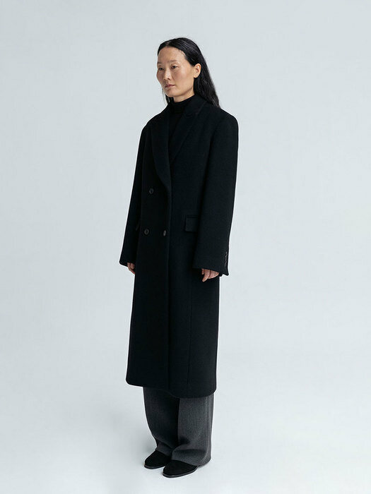 Cashmere Double Coat  / Black