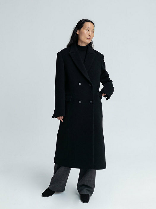 Cashmere Double Coat  / Black