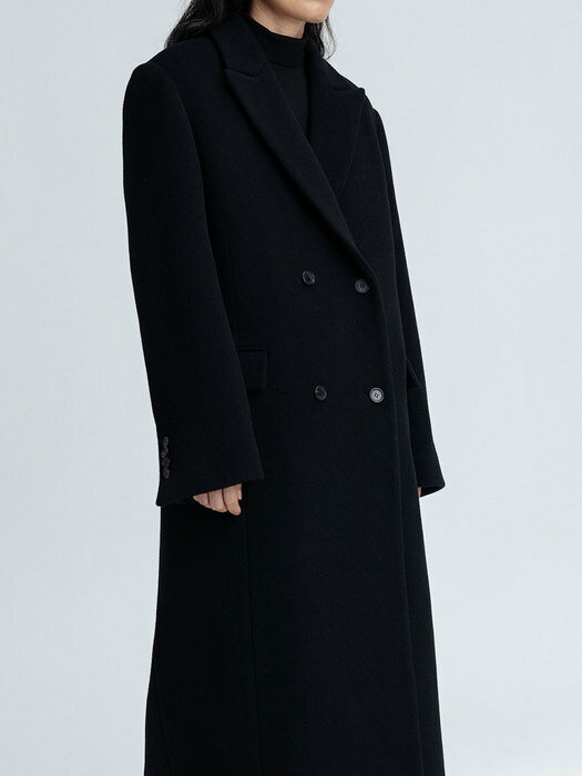 Cashmere Double Coat  / Black