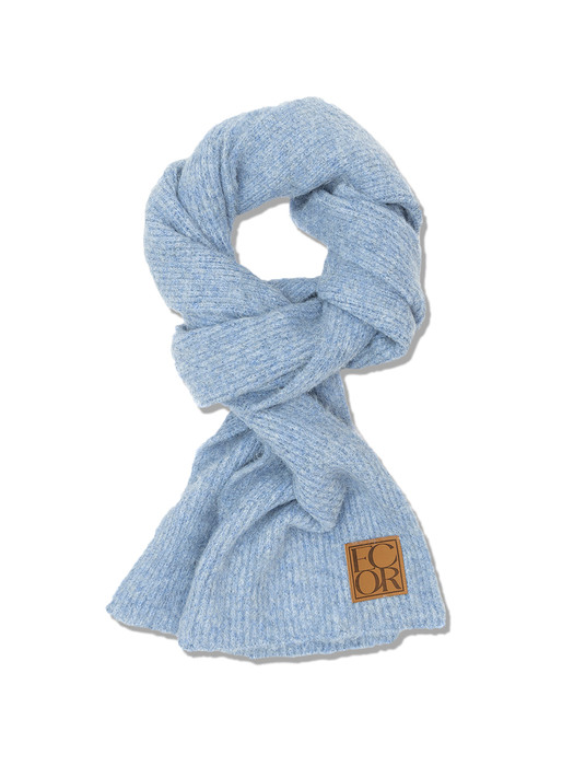 SOFT WOOL MELANGE MUFFLER_SKY BLUE