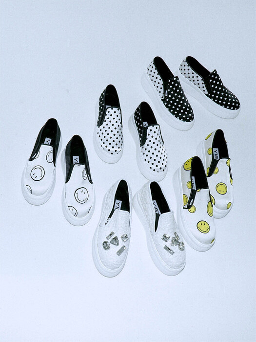 Theo Slip-on Platform Sneakers / Y.11-F29 / WHITE JACQUARD