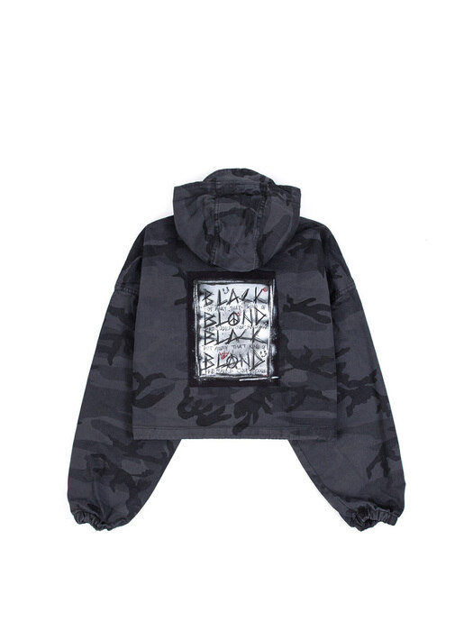 BLACKBLONDのBBD Disorder Patch Camo Zip Up Crop Hood Jacket 블랙블론드 BLACKBLOND - BBD Disorder Patch Camo Zip Up Hood