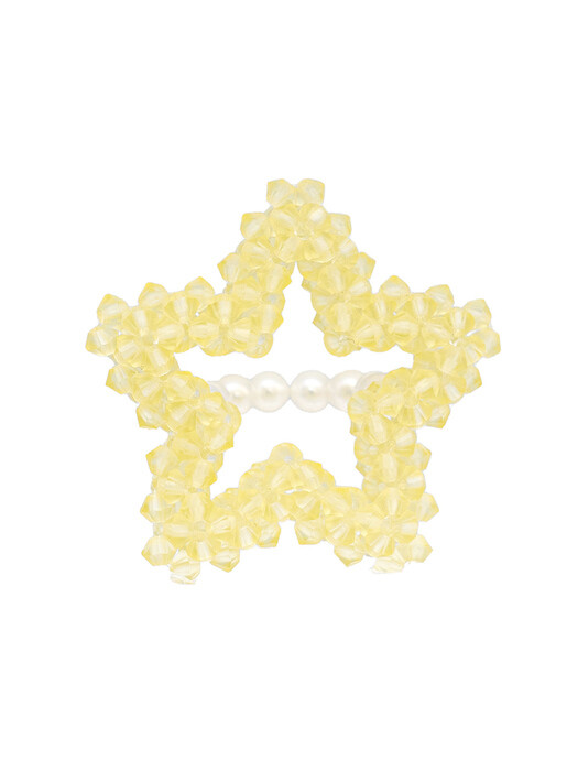 Pearl Star Beads Ring (Yellow)