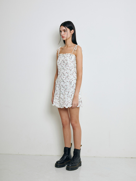 Frill mini dress (flower)