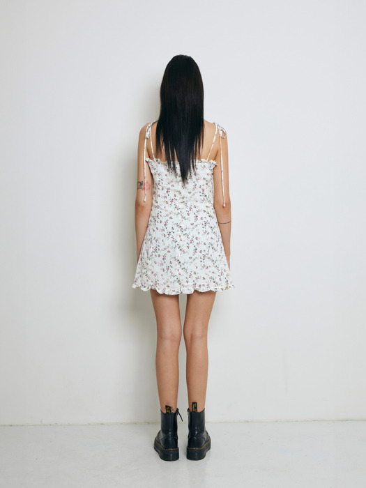 Frill mini dress (flower)