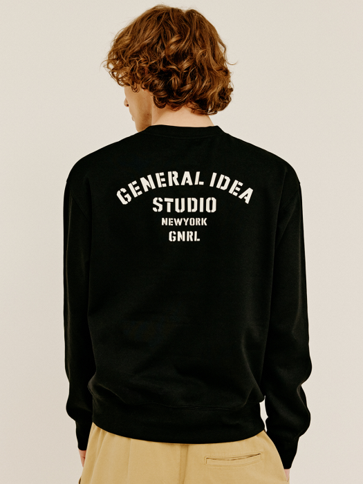 UNISEX GNRL 스웨트 셔츠 [BLACK] / SBC1U02011