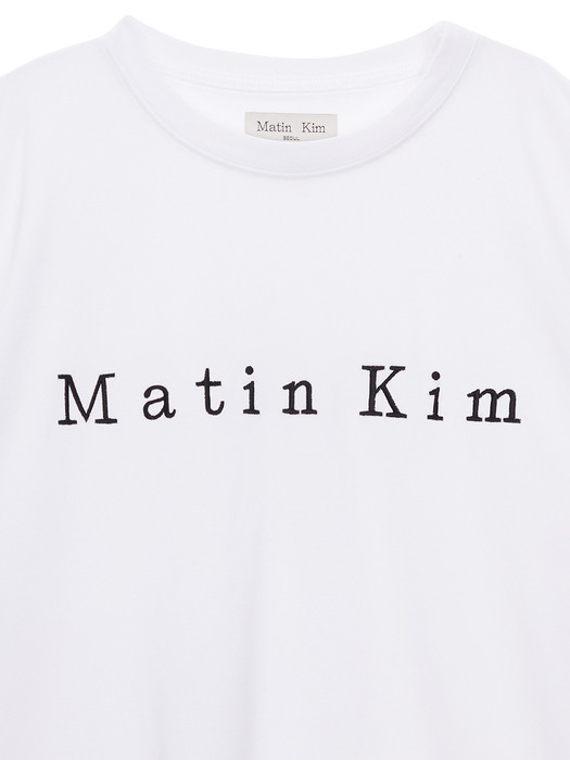 MATIN EMBROIDERY LOGO TOP IN WHITE