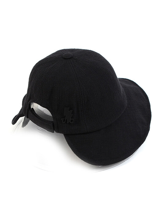 Soft Linen Backopen Black Wire Bucket Hat 버킷햇