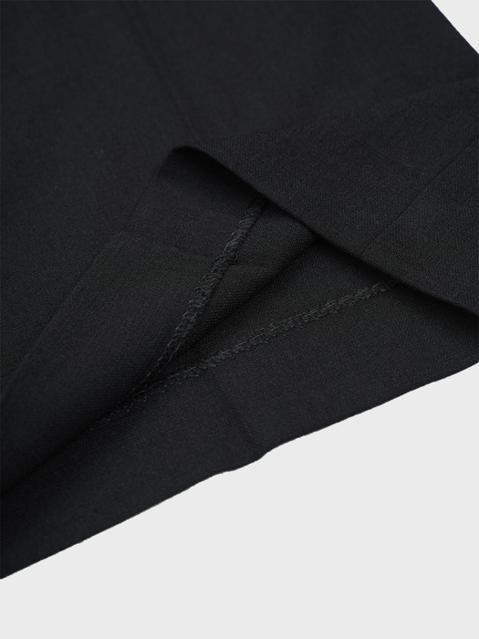 FLUTTER TWO TUCK WIDE SLACKS_BLACK