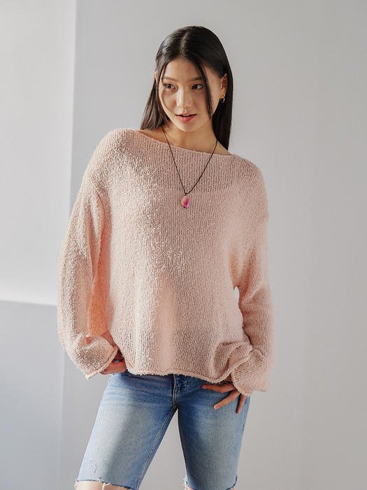HAIRY LONG SLEEVES KNIT_4COLOR