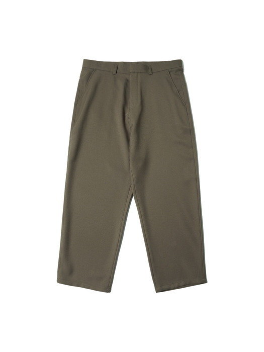 P10018 캐럿 와이드 팬츠_Khaki brown