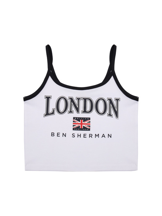 여성 런던 배색 나시 티셔츠 블랙 BNBTS714F