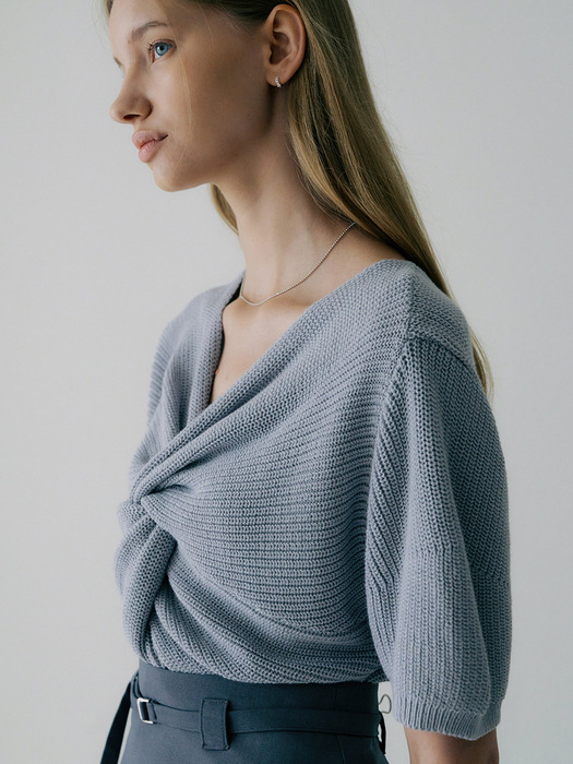 comos 880 twist volume cotton knit (gray)