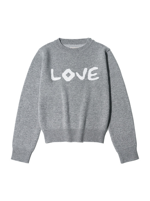 KN4227 Lorraine LOVE round knit_Gray