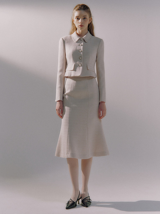 Rosie tweed midi skirt(2colors)
