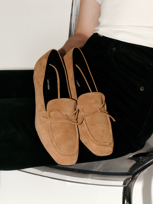 Suede Ribbon Loafer LC270_2cm/ 4color