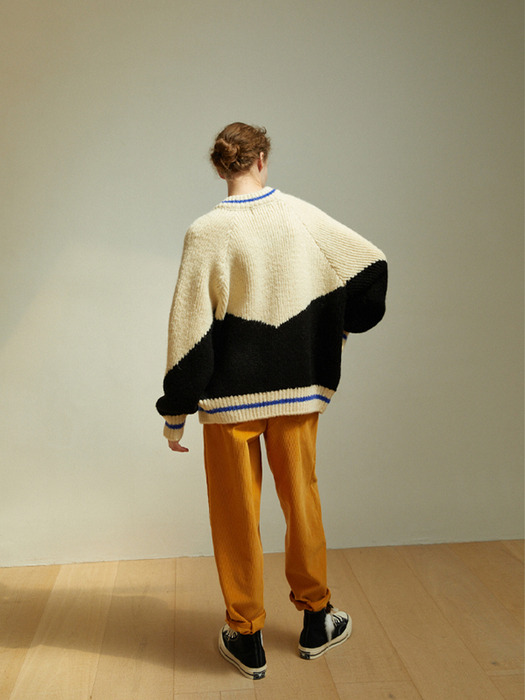 08 Varsity Alpaca Knit Cardigan (Black)