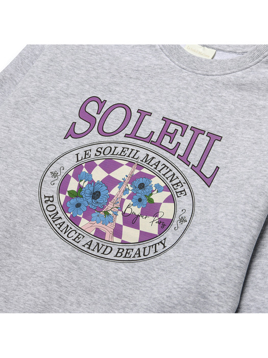 [기모 옵션] Soleil Vintage Eiffel Sweat Shirts [MELANGE GREY]