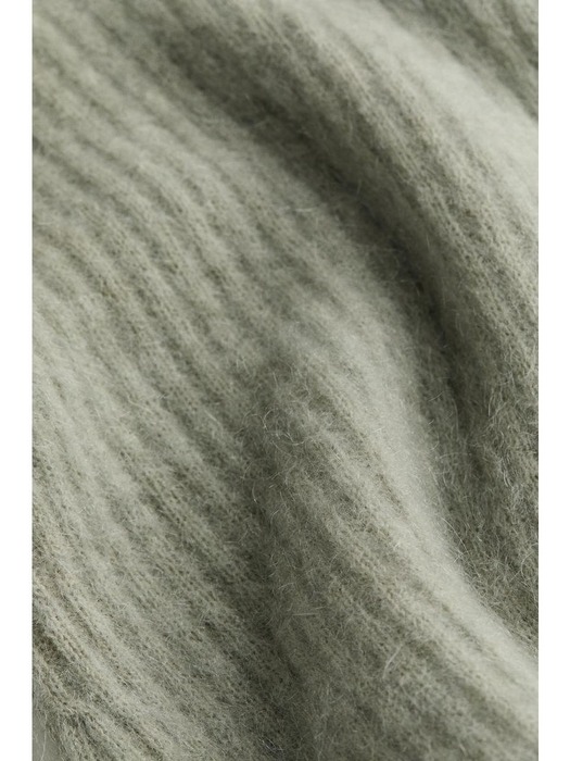 모헤어 블렌드 리브니트 스웨터 그레이 그린 1206133002