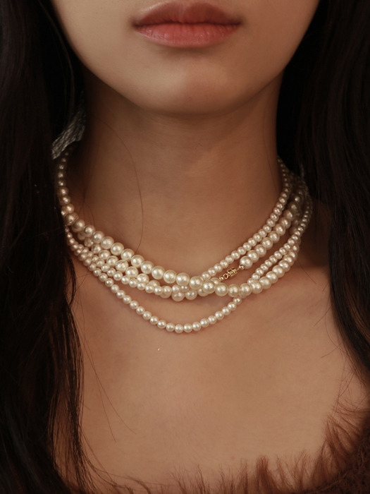 [단독]2 Way Pearl Necklace _6 mm