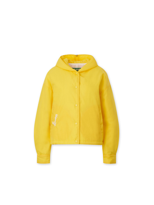 Frankly Hood Point Nylon Quilted Jumper, Yellow