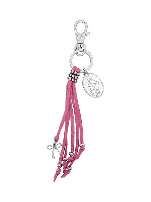 pink tassel key ring