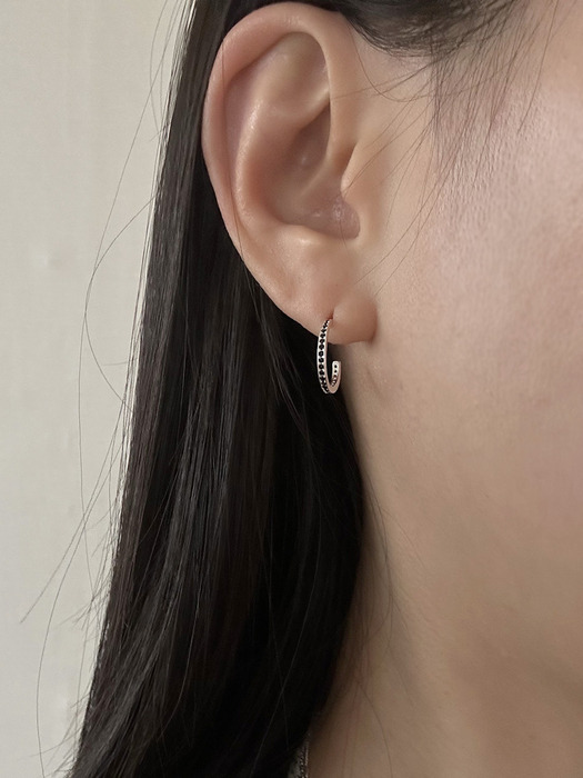 [925silver] Half cubic earring (2color)