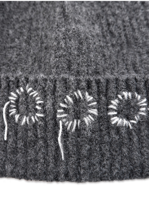 000 Hand Stitch Beanie / Charcoal