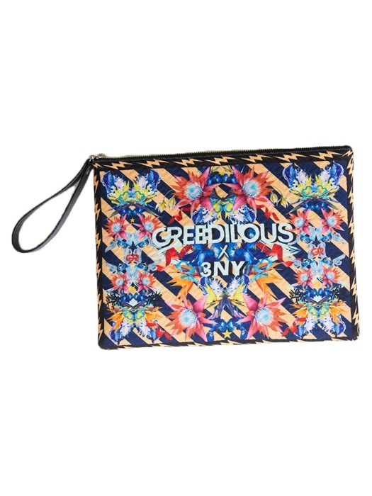 ORANGE LIGHT GREEDILOUS X TY HUNTER CLUTCH BAG