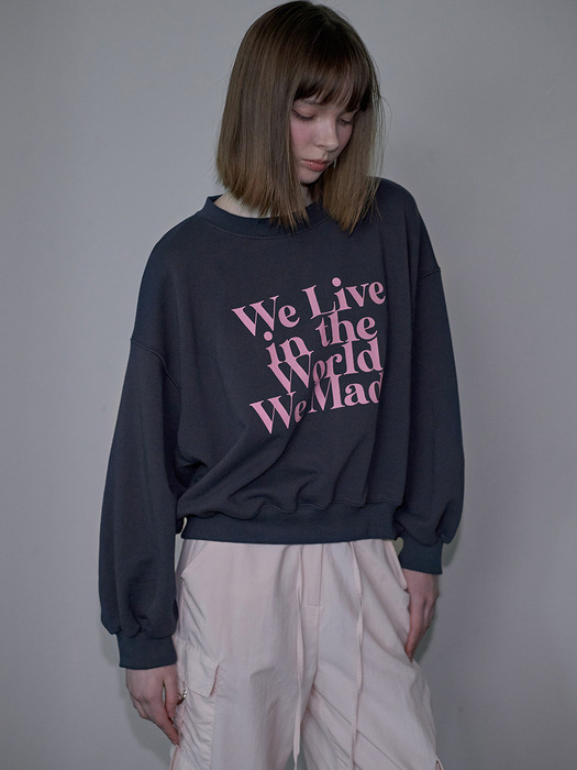 World Flower Sweatshirt [Charcoal]