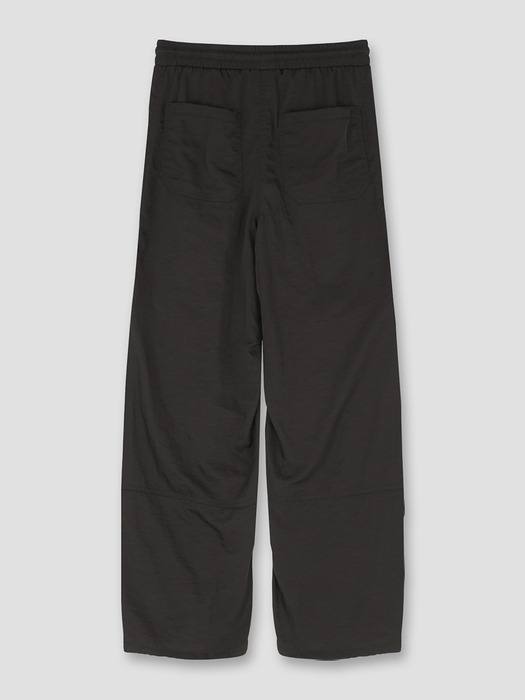 cargo pocket wide jogger pants w_brown