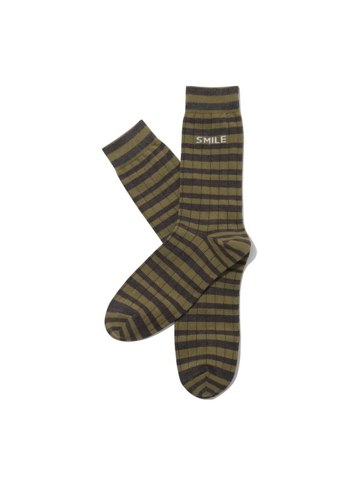 sadsmile stripe socks_CRLAX24121KHX