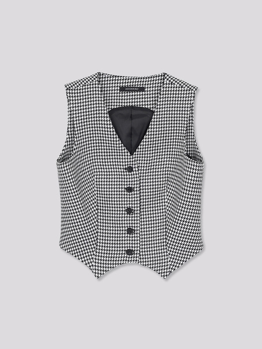 Hound Tooth Pattern Vest