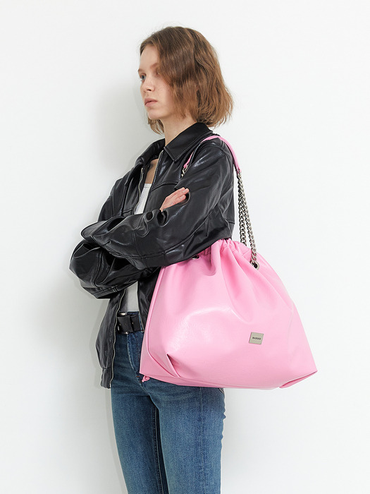 CH. SIDE TRAWSTRING BAG, PINK