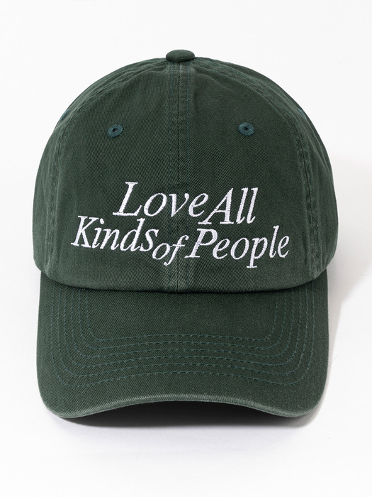 LOVE ALL KINDS WASHED BALL CAP (PINE)